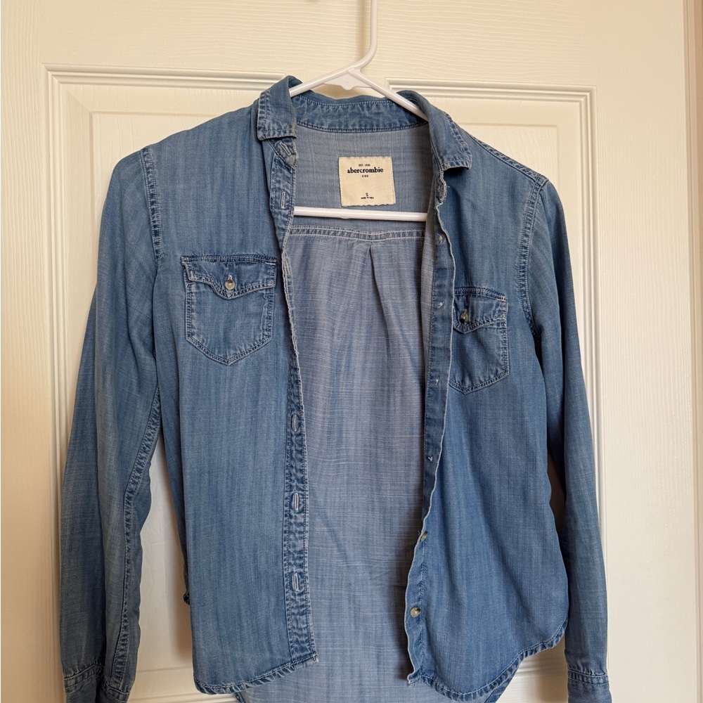 Abercrombie & Fitch Soft Blue Denim Shirt